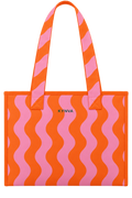 The Orange and Pink Sunset Wave Everything Tote
