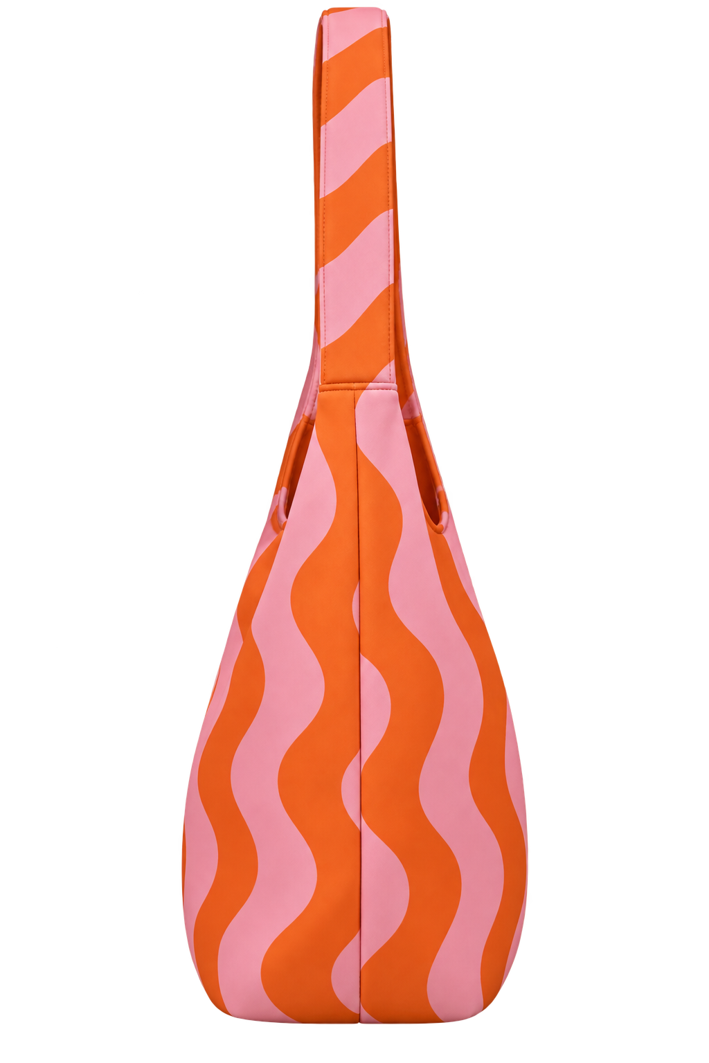 The Orange and Pink Sunset Wave Wander Hobo Waterproof Bag
